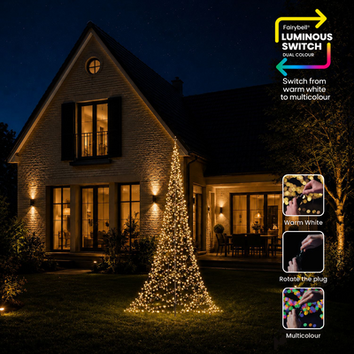 Fairybell Premium Luminous Switch 3 meter met 576 leds in warm wit