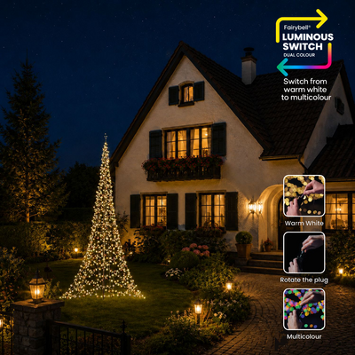 Fairybell Premium Luminous Switch 4 meter met 1536 leds in warm wit