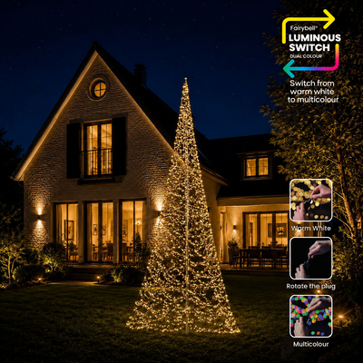 Fairybell Premium Luminous Switch 6 meter met 2048 leds in warm wit