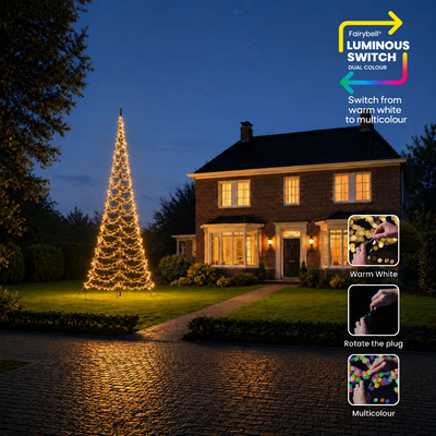 Fairybell Premium Luminous Switch 8 meter met 1536 leds in warm wit
