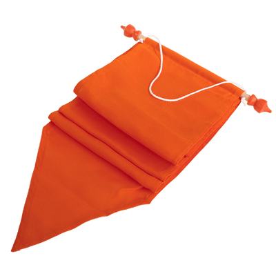 Oranje wimpel met houten stokje voor vlaggenmast