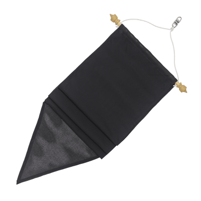 Rouwwimpel - zwart wimpel met houten stokje voor vlaggenmast