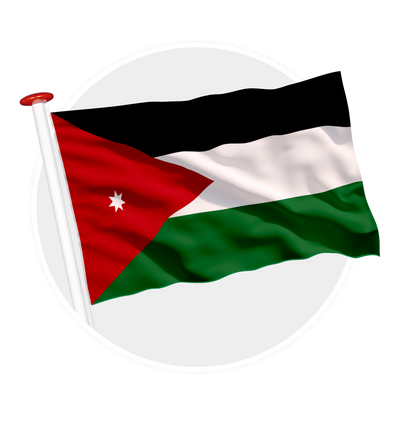 vlag jordanie