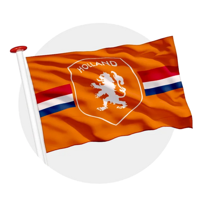 Vlag Nederlands elftal schild 1