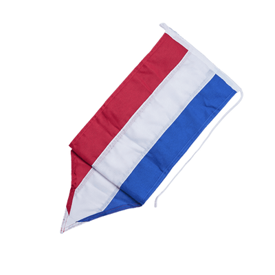 Rood wit blauwe welkomswimpel 250–350 cm zonder stokje voor vlaggenmast bij woning
