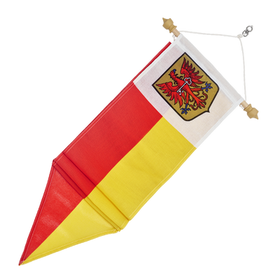 Apeldoornse wimpel met houten stokje voor vlaggenmast