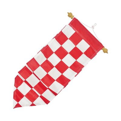 Noord-Brabantse wimpel met houten stokje voor vlaggenmast