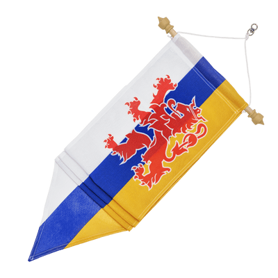 Limburgse wimpel met houten stokje voor vlaggenmast
