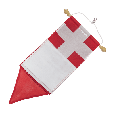 Utrechtse wimpel met houten stokje voor vlaggenmast