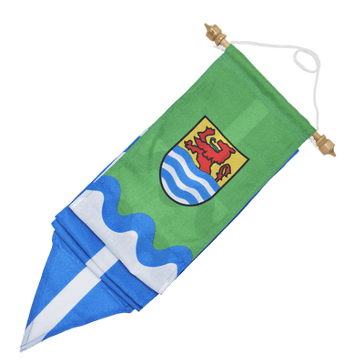 Zeeuwse wimpel met houten stokje voor vlaggenmast