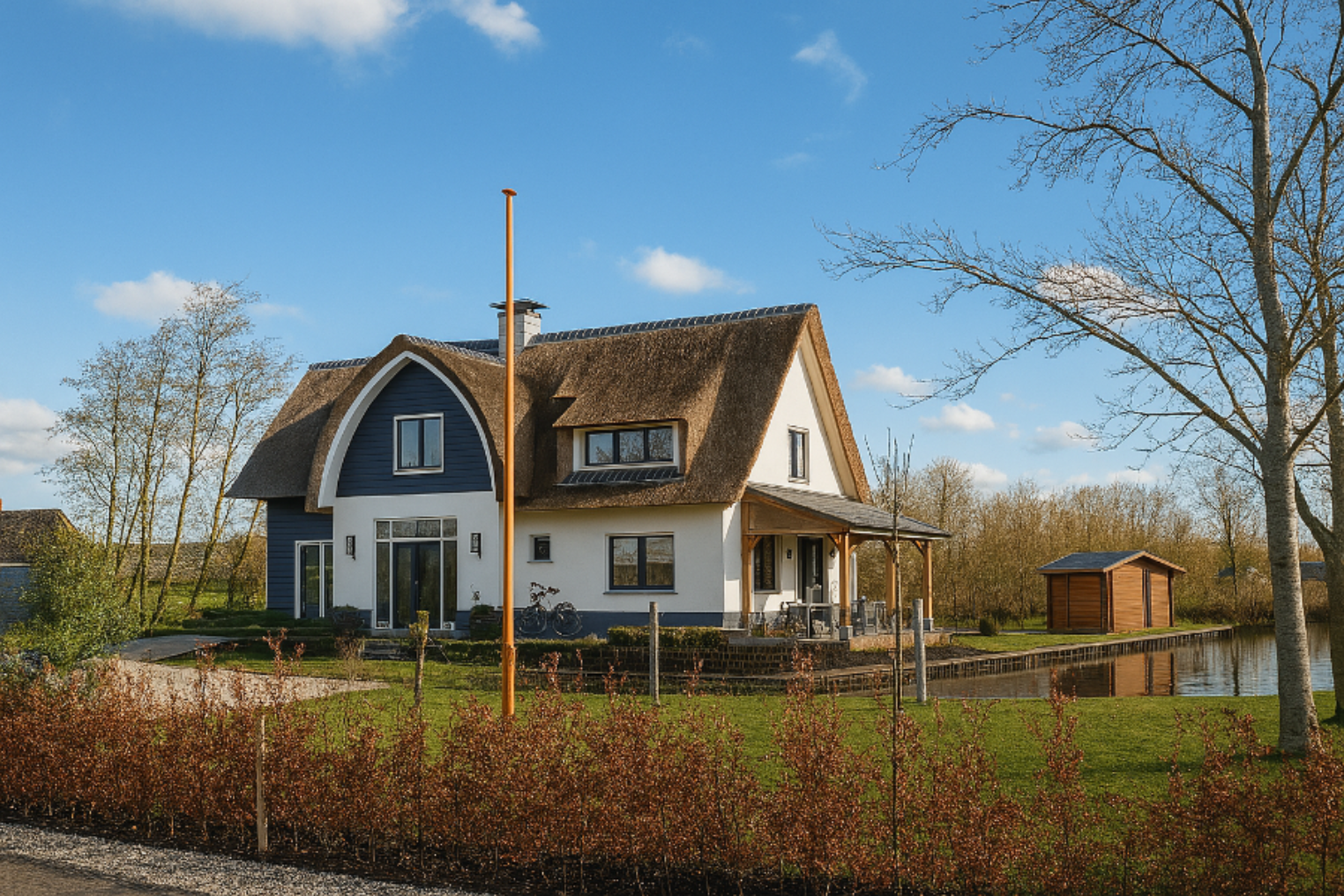 Houten vlaggenmast onderhouden