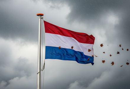 herfst storm vlag nederland