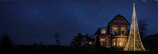 Vlaggenmast kerstboom