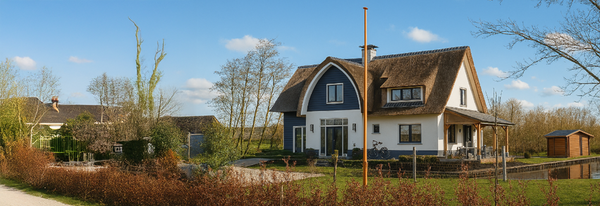 Houten vlaggenmast