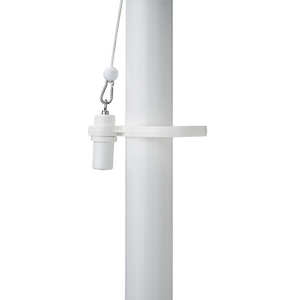 Vlaggenmast contragewicht met draairing - wit