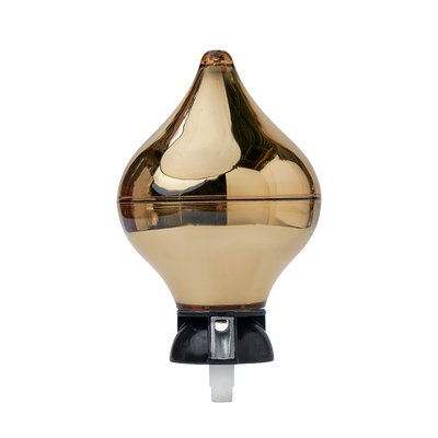 Goudenkleurige peer knop zwarte onderkant