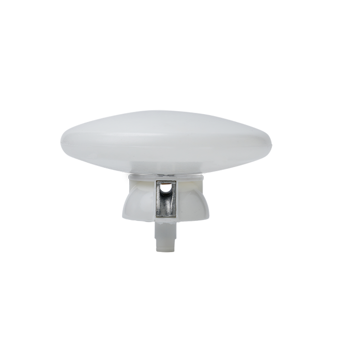 Polyester vlaggenmast wit platte knop