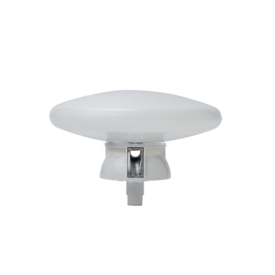 Polyester vlaggenmast wit platte knop