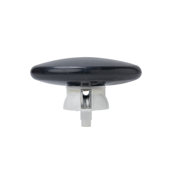 Vlaggenmastknop zwart – Plat