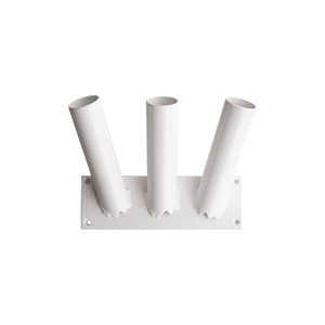 Vlaggenstokhouder 30 mm drieling - wit