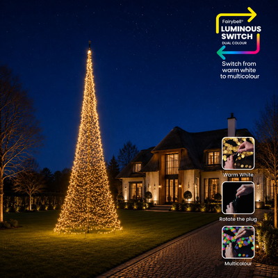 Fairybell Premium Luminous Switch 10 meter met 2048 leds in warm wit