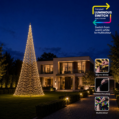 Fairybell Premium Luminous Switch 10 meter met 8000 leds in warm wit