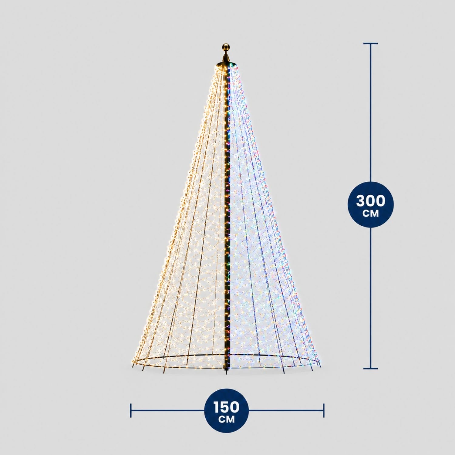 Afmetingen van Fairybell Premium Luminous Switch 3 meter 576 LED