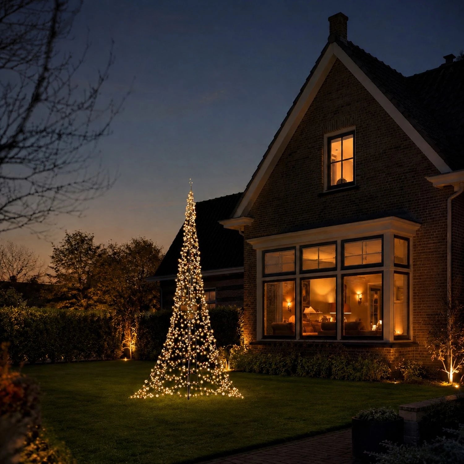 Fairybell Premium Luminous Switch 4 meter 1536 LED sfeerbeeld met warmwit licht
