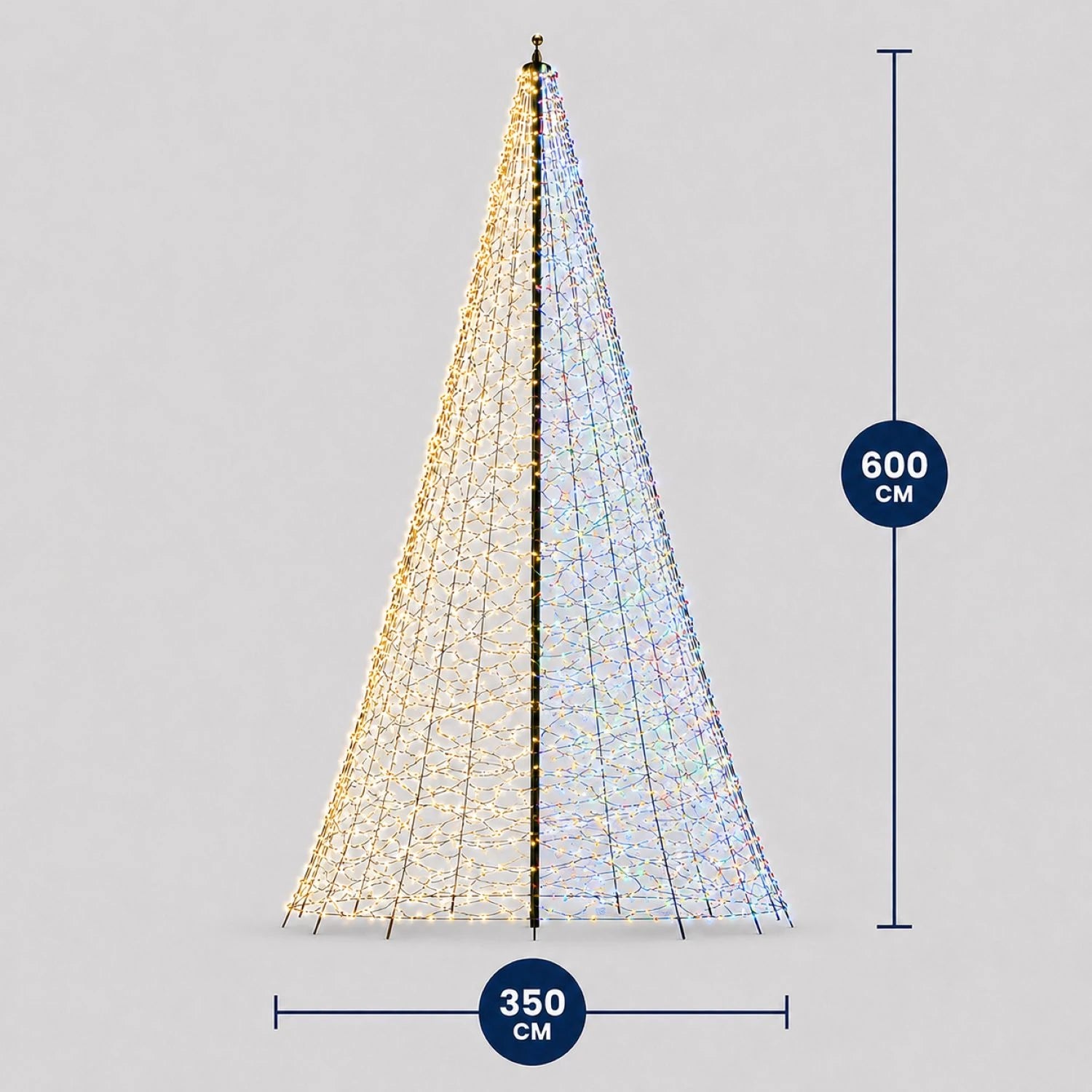 Afmetingen van Fairybell Premium Luminous Switch 6 meter 2048 LED
