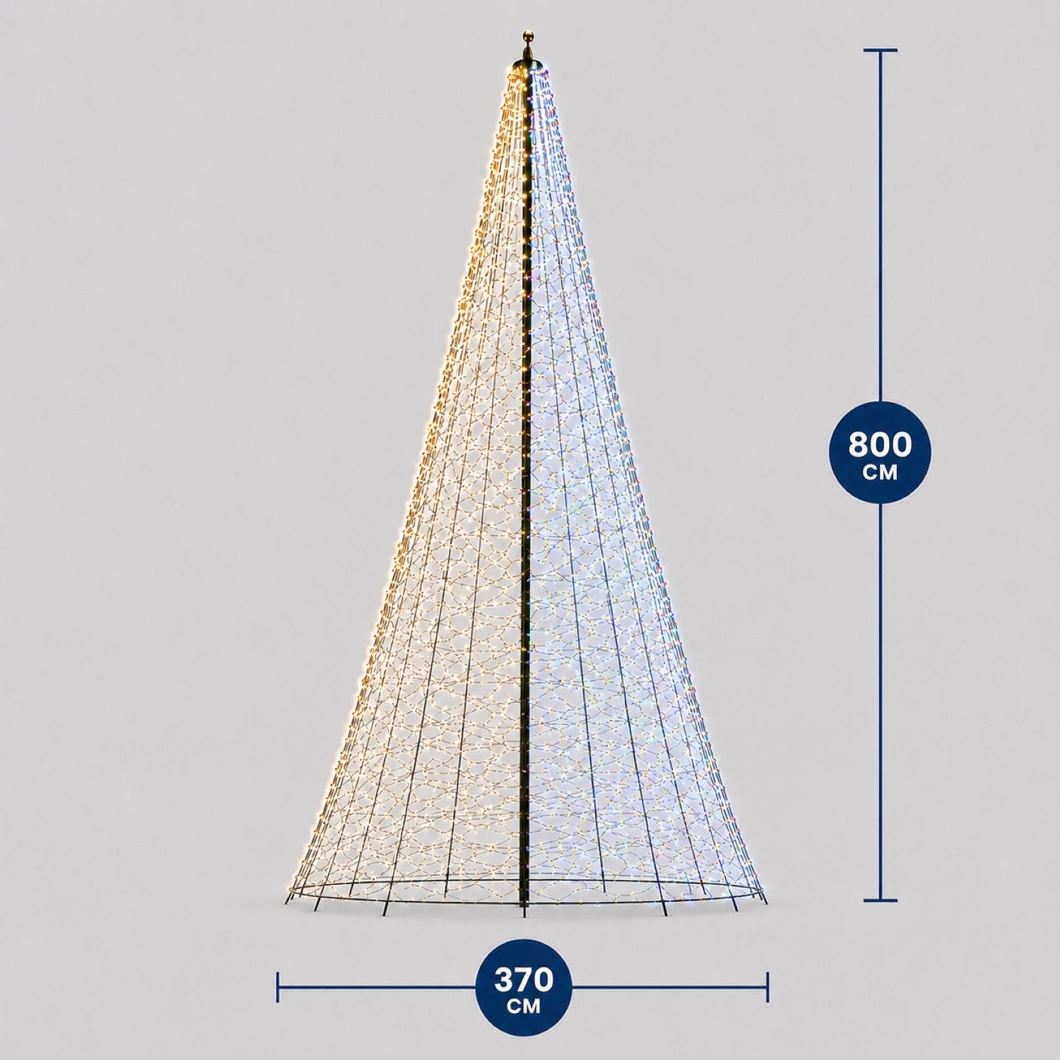Afmetingen van Fairybell Premium Luminous Switch 8 meter 1536 LED