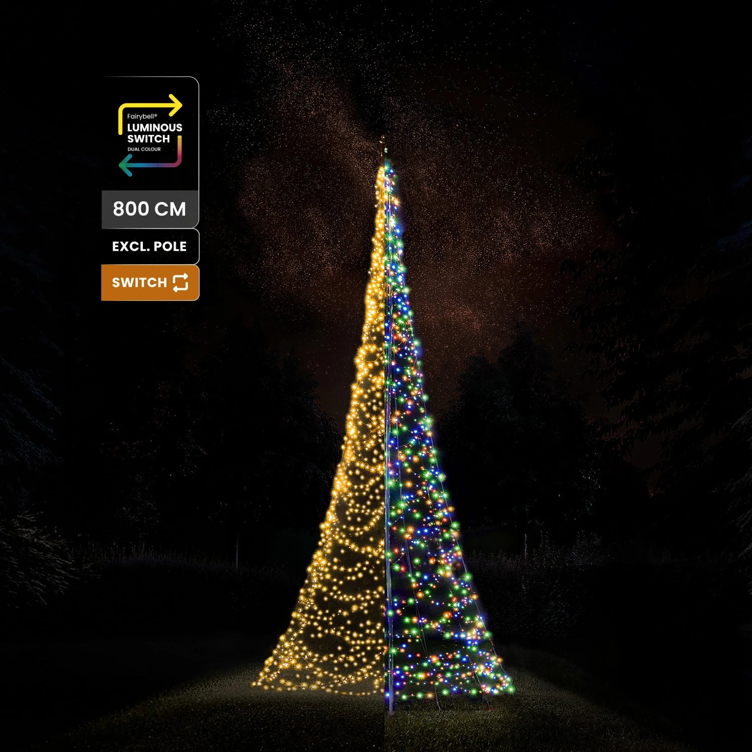 Fairybell Premium Luminous Switch 8 meter 1536 LED productafbeelding