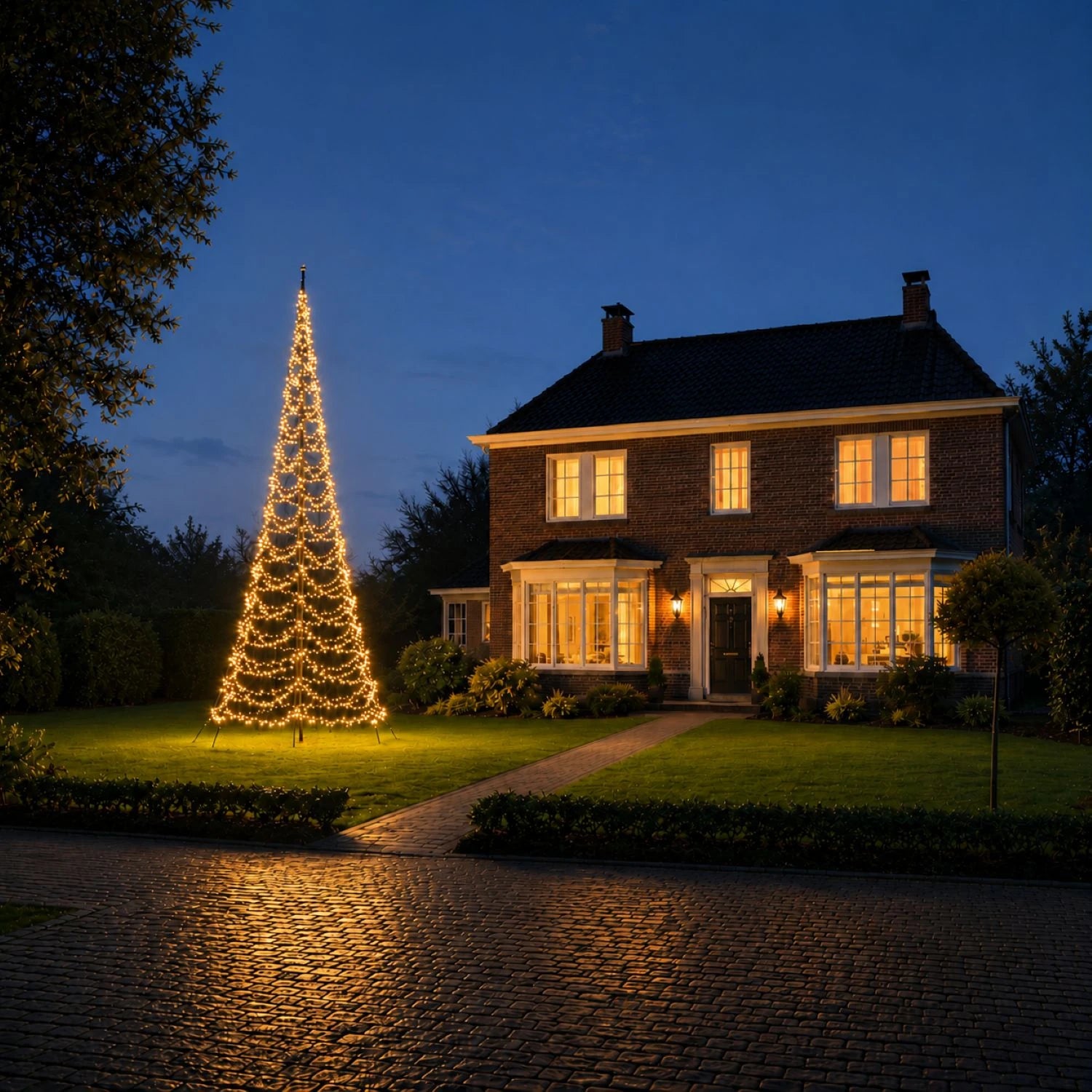 Fairybell Premium Luminous Switch 8 meter 1536 LED sfeerbeeld met warmwit licht