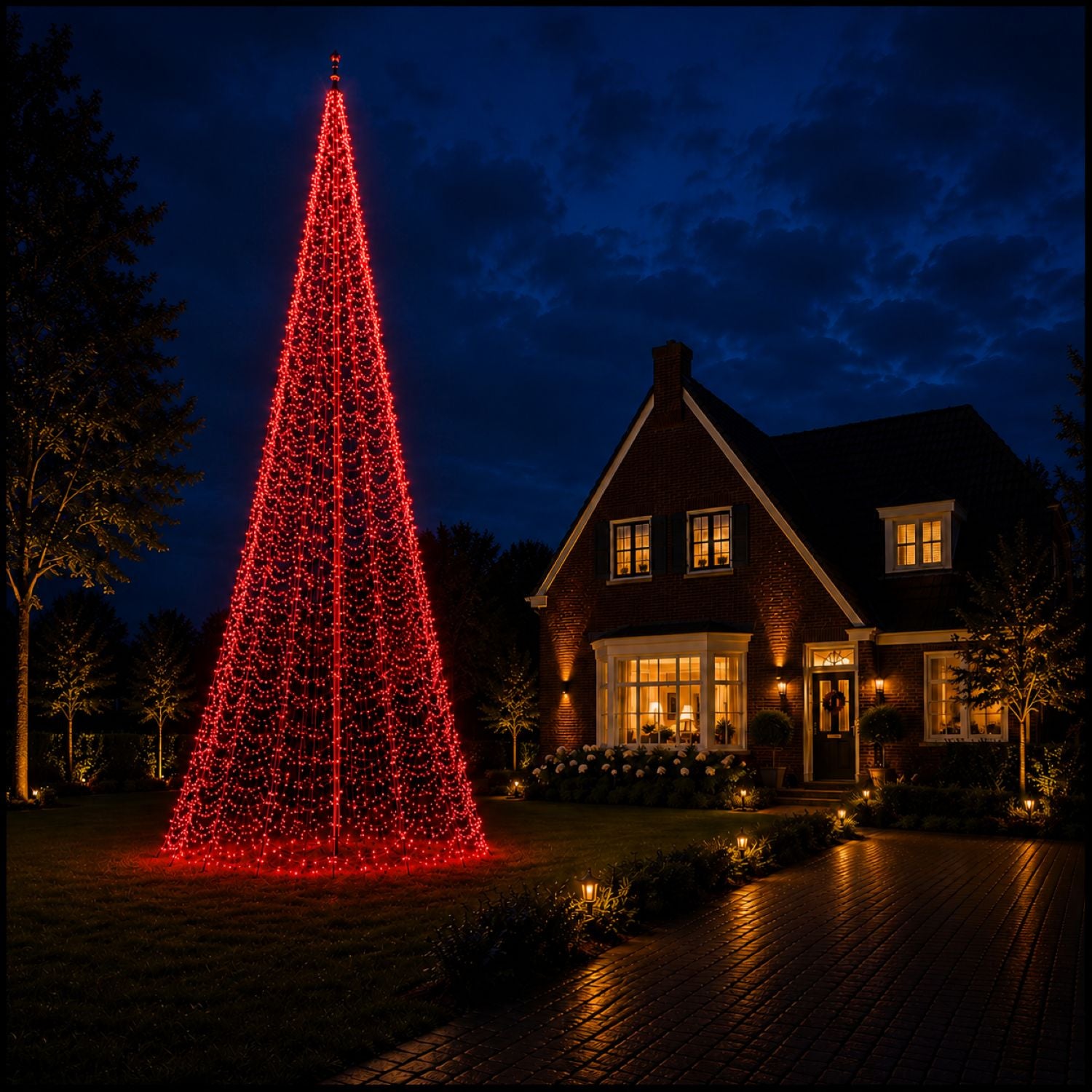 Fairybell PRO Smart Magic 10 meter met 1792 RGBW-leds in rode verlichting