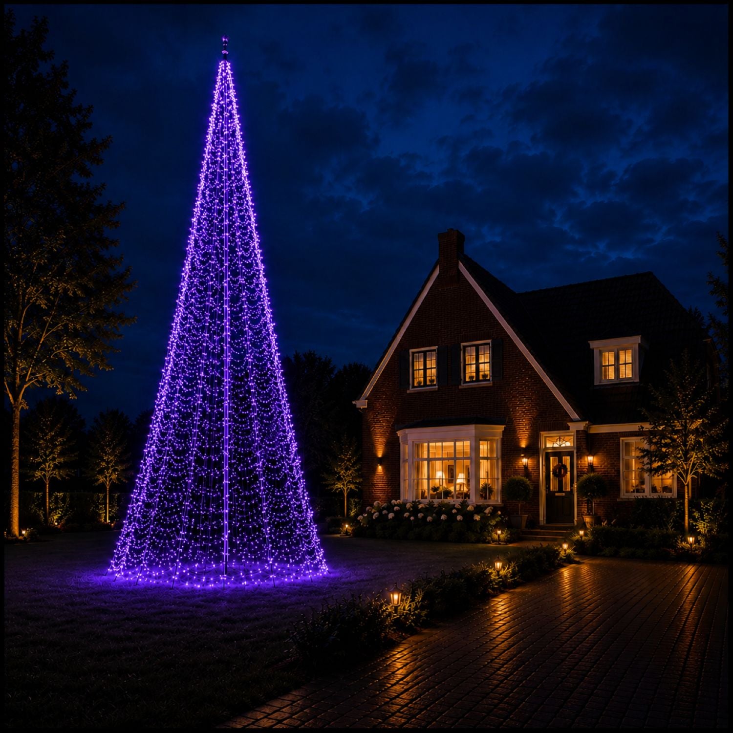 Fairybell PRO Smart Magic 10 meter met 1792 RGBW-leds in violet verlichting