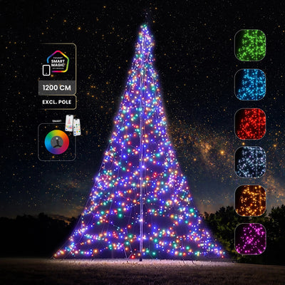 Fairybell Pro Smart Magic 12 meter 2048 LED RGBW met multicolor licht