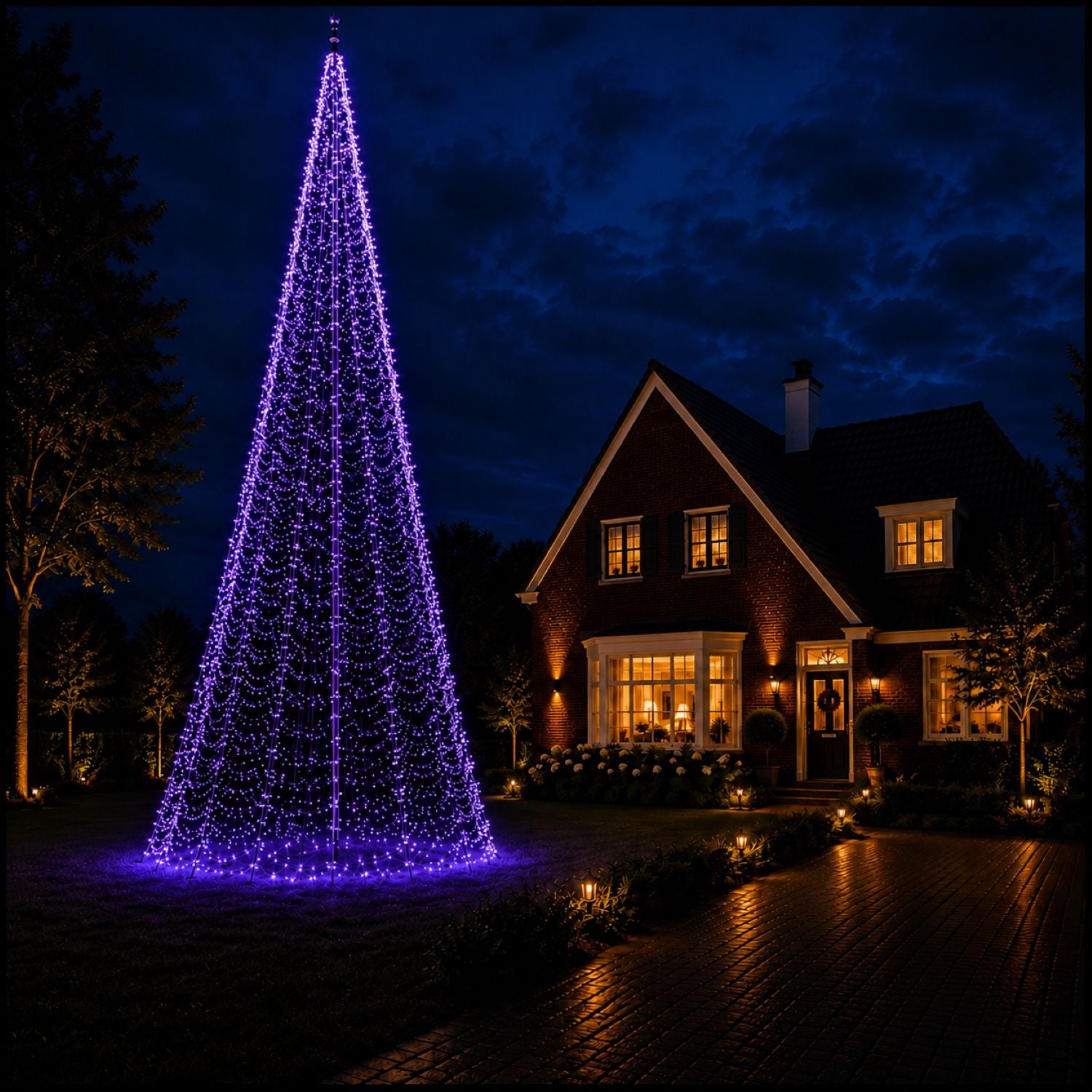 Fairybell PRO Smart Magic 12 meter met 2048 RGBW-leds in violet verlichting