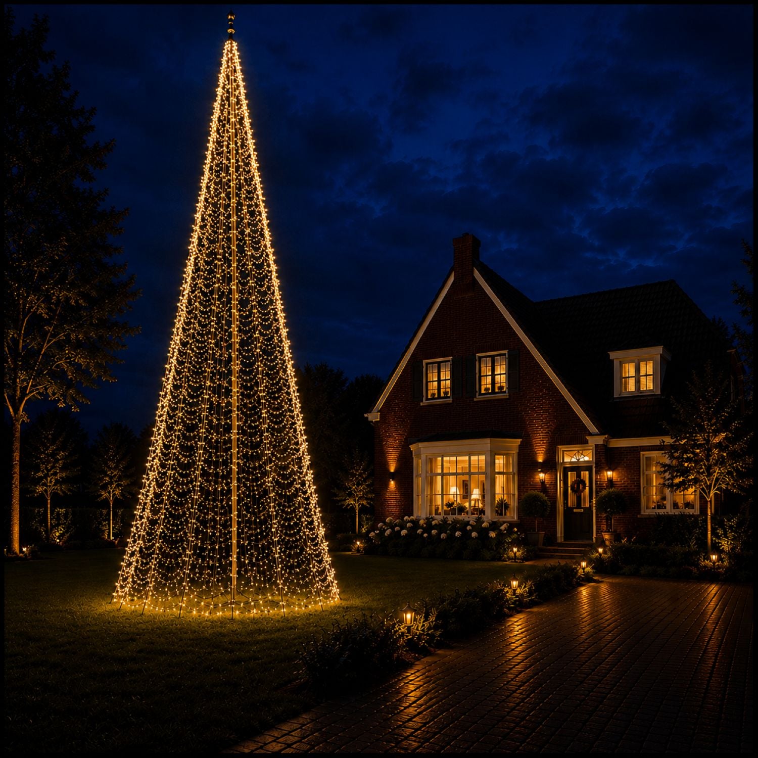 Fairybell PRO Smart Magic 12 meter met 2048 RGBW-leds in warm witte verlichting