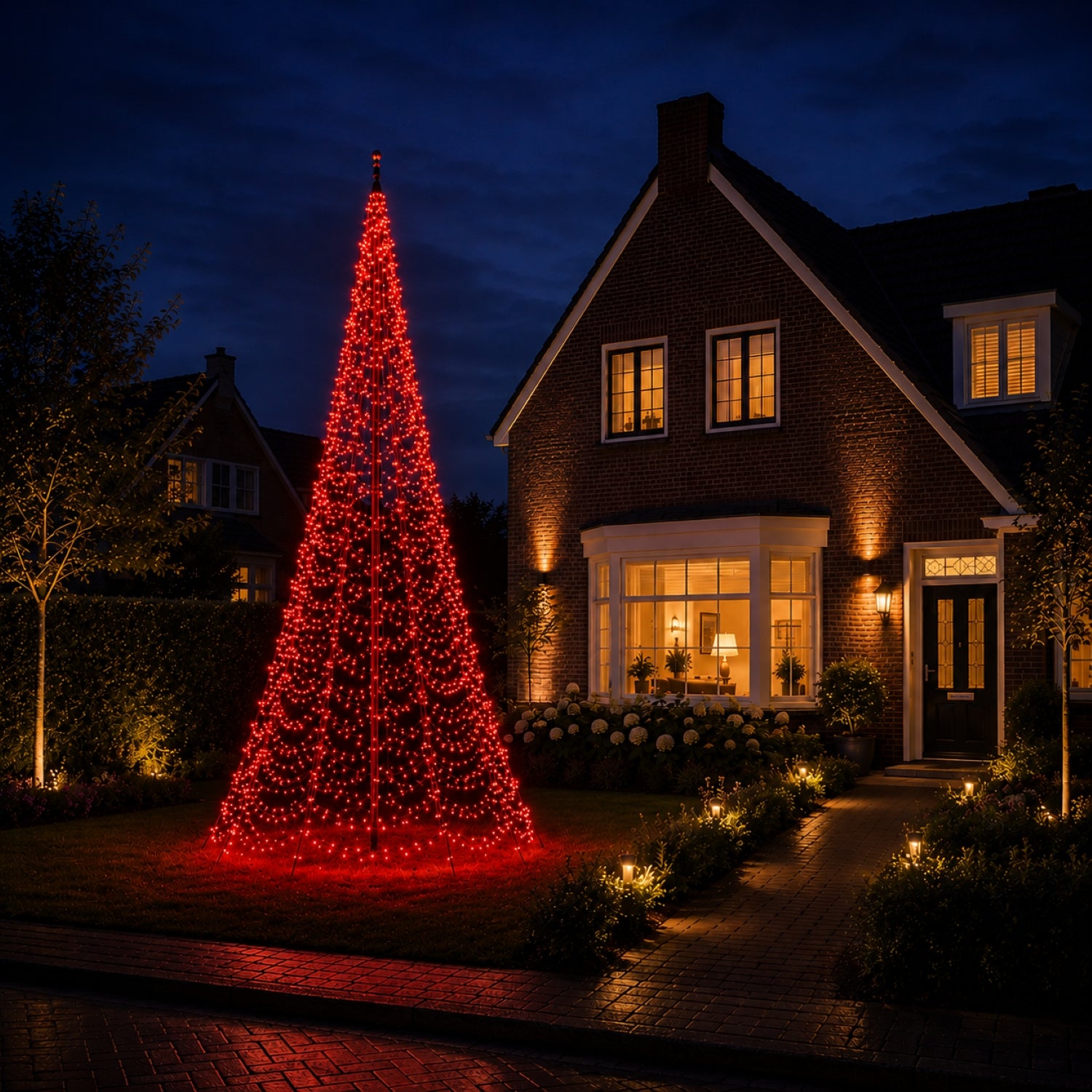 Fairybell PRO Smart Magic 6 meter met 1152 RGBW-leds in rode verlichting