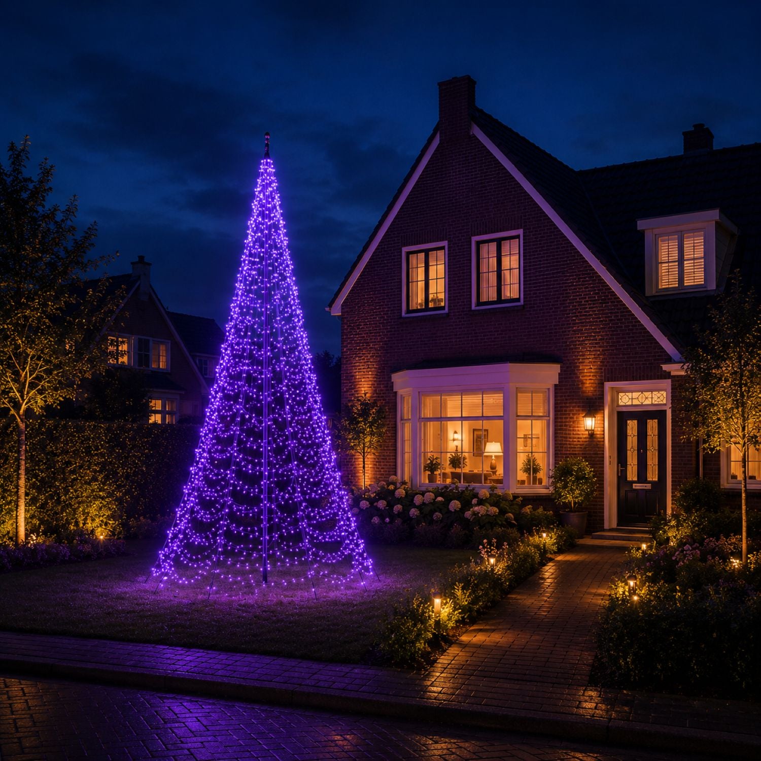 Fairybell PRO Smart Magic 6 meter met 1152 RGBW-leds in violet verlichting