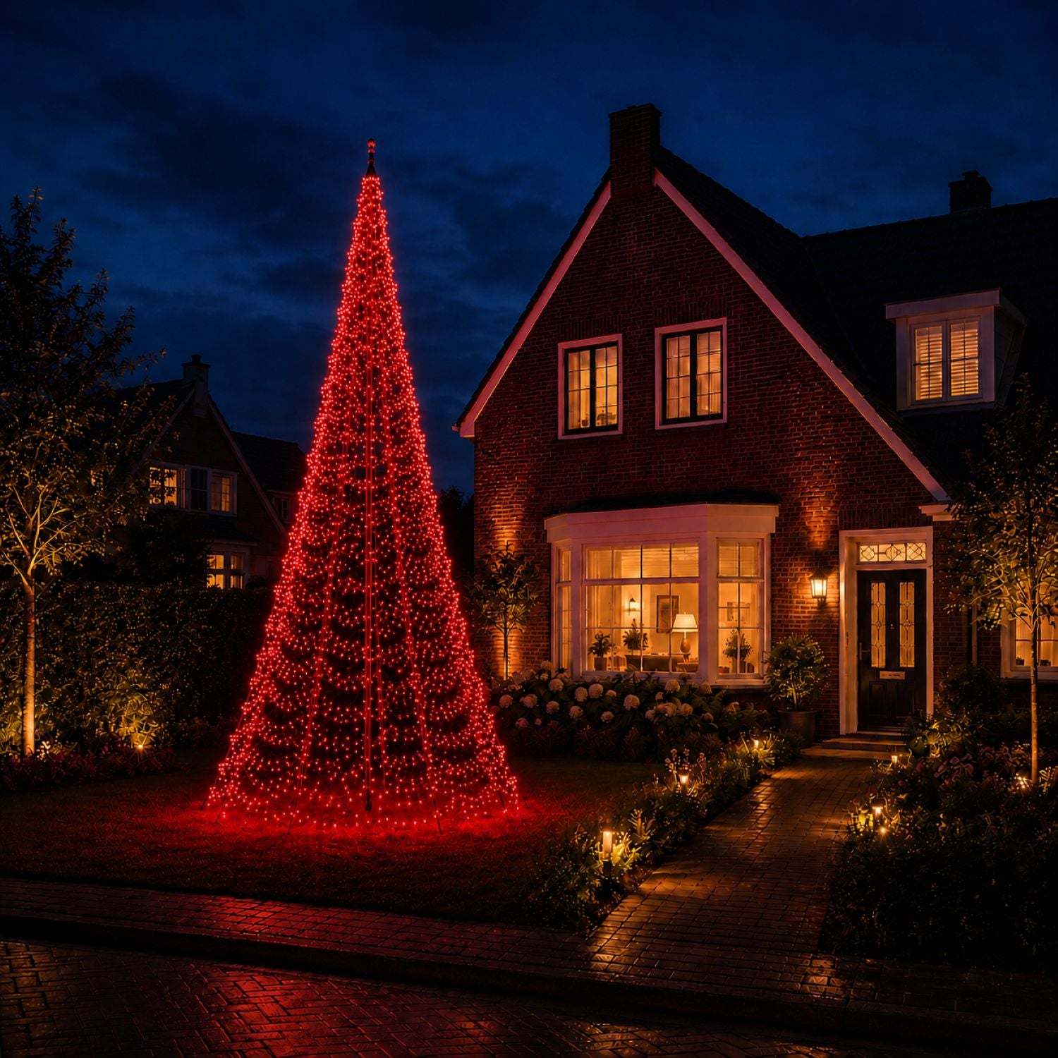Fairybell PRO Smart Magic 7 meter met 1344 RGBW-leds in rode verlichting