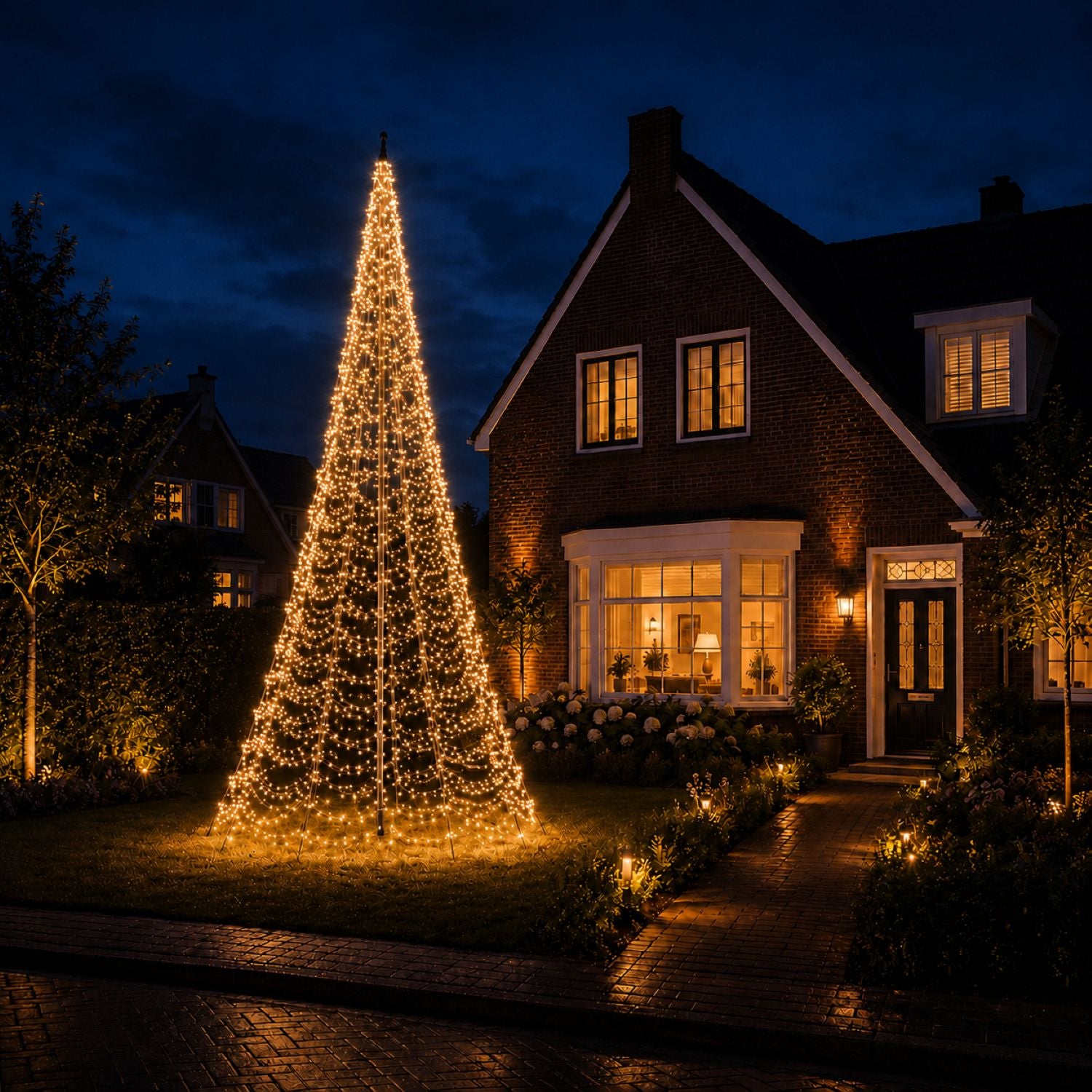 Fairybell PRO Smart Magic 7 meter met 1344 RGBW-leds in warm witte verlichting