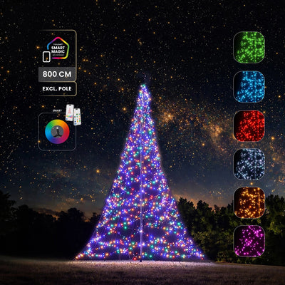 Fairybell Pro Smart Magic 8 meter 1536 LED RGBW met multicolor licht