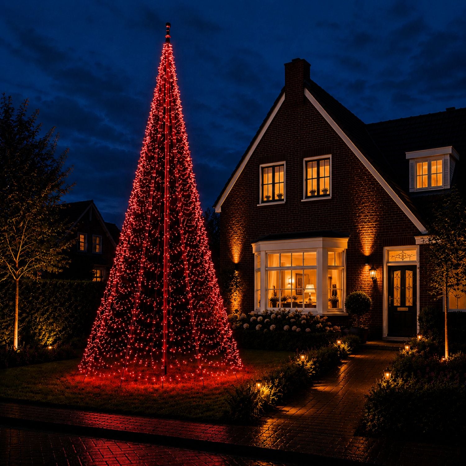 Fairybell PRO Smart Magic 8 meter met 1536 RGBW-leds in rode verlichting