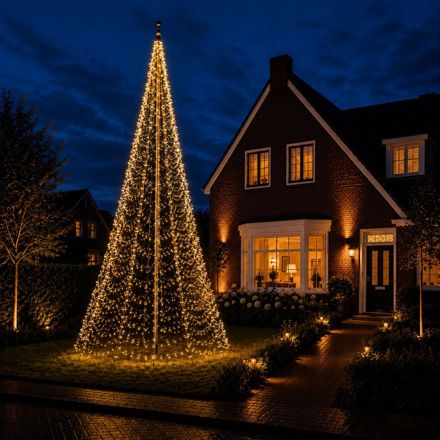 Fairybell PRO Smart Magic 8 meter met 1536 RGBW-leds in warm witte verlichting