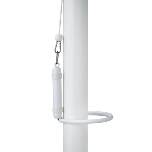 Vlaggenmast gewicht met vaste ring - Wit