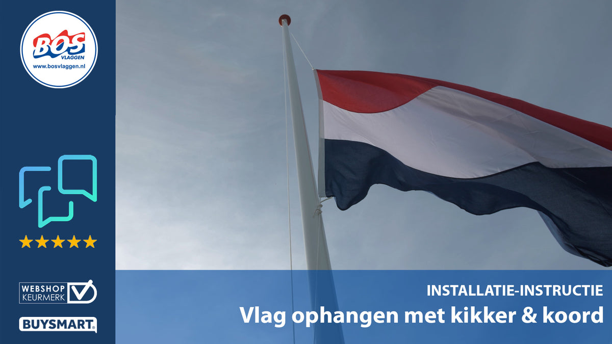 Vlag ophangen aan vlaggenmast