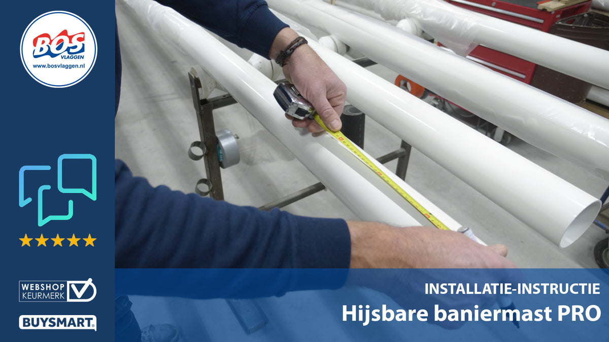 Productie Hijsbare Baniermast met hoogwaardige onderdelen