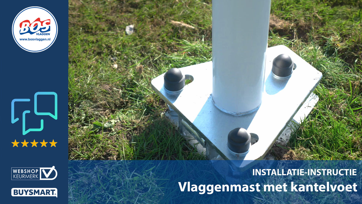 Installatie instructie vlaggenmast met kantelvoet