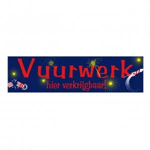 voorbedrukt spandoek vuurwerk
