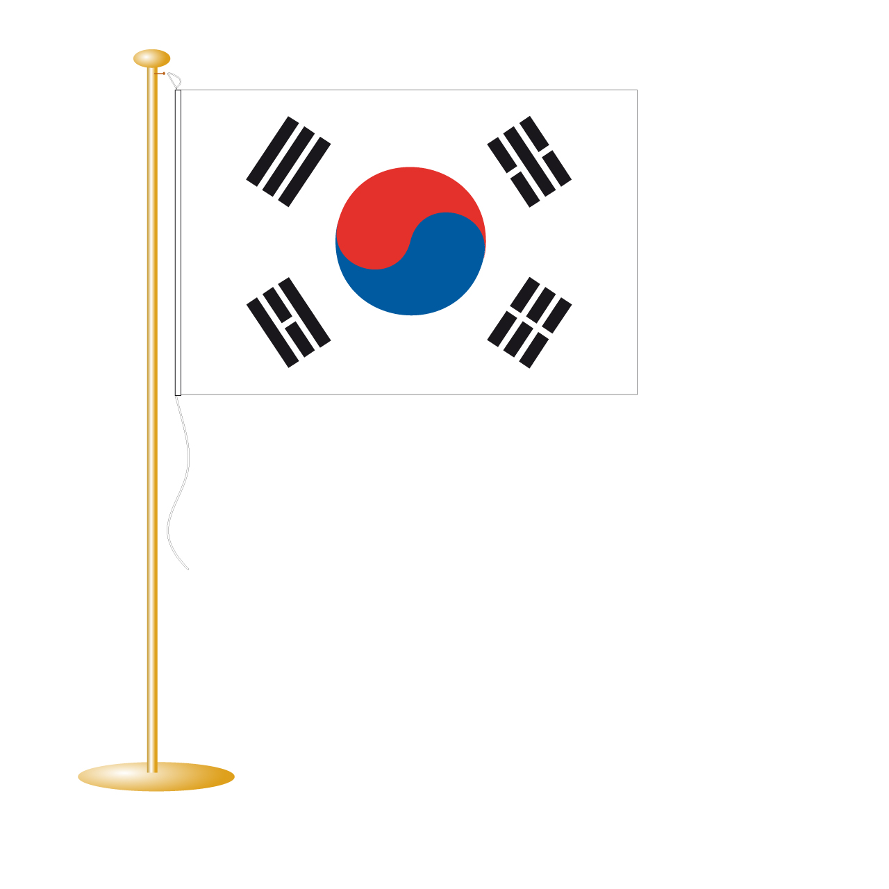 tafelvlag Zuid-Korea